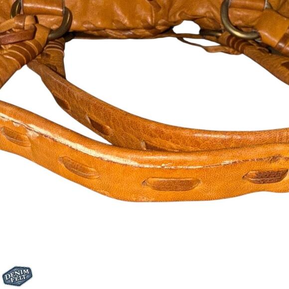 Miu Miu Vintage Brown/Camel Tan Soft Leather Braided Detail Shoulder Bag/Purse - Picture 8 of 12